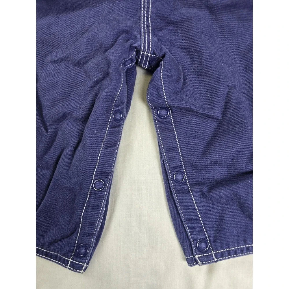 Vintage‎ Gymboree Overalls Infant 6 12 Months Blue Nautical Sea Anchor 90s